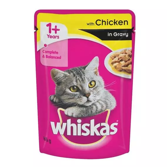 Whiskas Cat Food Pouch CHICKEN & GRAVY 85g Whiskas Cat Food Pouch CHICKEN & GRAVY 85g