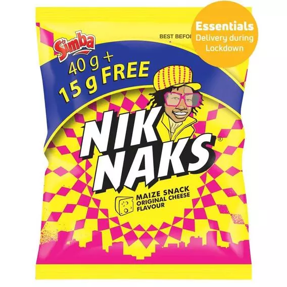 Simba NikNaks Chips Cheese Flavoured Maize Snack 55g Simba NikNaks Chips Cheese Flavoured Maize Snack 55g