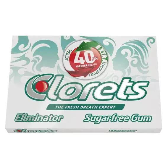 Clorets Sugar Free Gum , Eliminator MIXED FRUIT 14g Clorets Sugar Free Gum , Eliminator MIXED FRUIT 14g