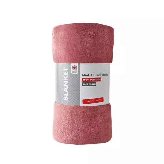 Always Home 130X150cm Mink Flannel Blanket CEDAR