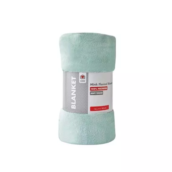 Always Home 150*180 MINK FLANNEL - DUCK EGG DUCK EGG BLUE