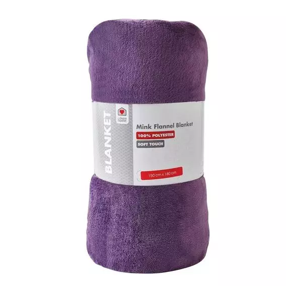 Always Home 150*180 MINK FLANNEL - PURPLE PURPLE Always Home 150*180 MINK FLANNEL - PURPLE PURPLE