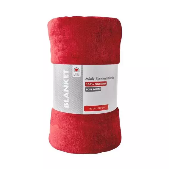 Always Home 150*180 MINK FLANNEL - RED RED Always Home 150*180 MINK FLANNEL - RED RED