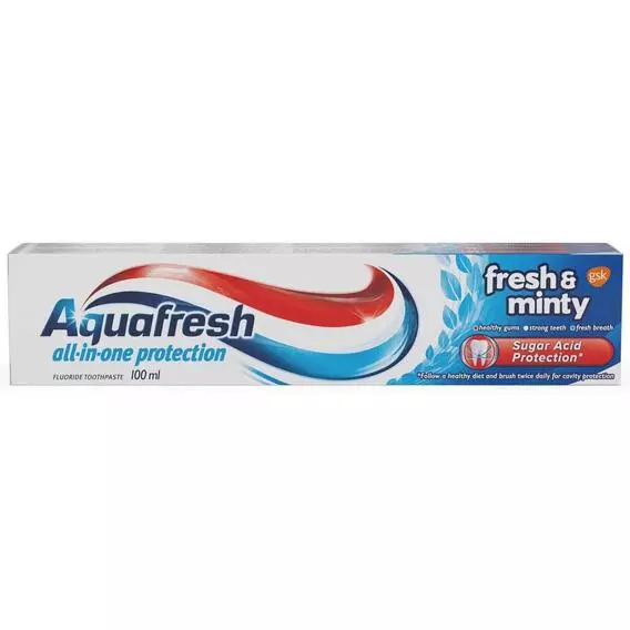 Aquafresh Toothpaste FRESH & MINTY 100ml Aquafresh Toothpaste FRESH & MINTY 100ml