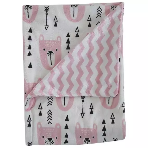 Snuggle Time Fleece Blanket - Mink PINK