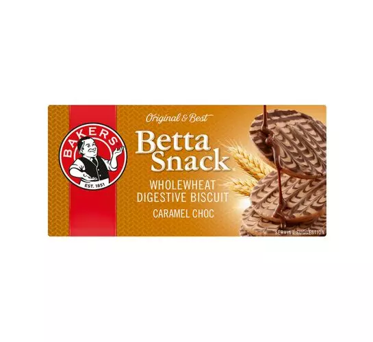 Bakers Betta snack Biscuits Caramel Chocolate (12x200g)