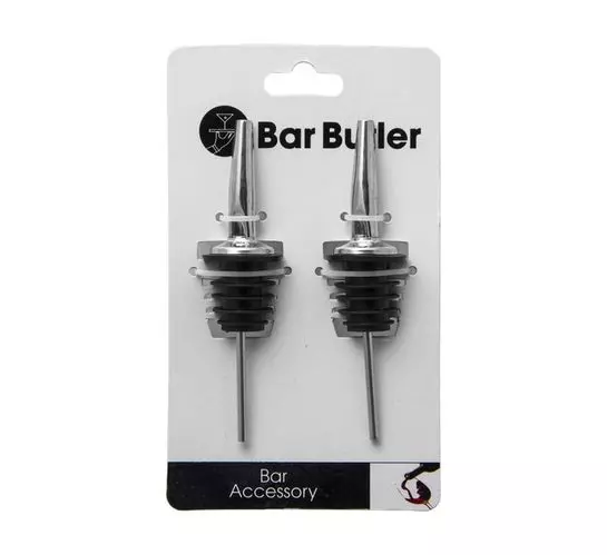 Bar Butler Stainless Steel Free Flow Pourer 2 Pack