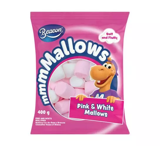 Beacon Mallows Pink & White (1x400g)