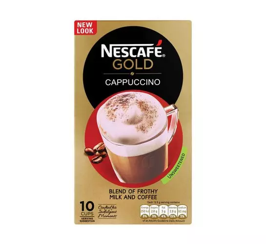Nescafé Cappuccino Unsweetened (10x12.5g) Nescafé Cappuccino Unsweetened (10x12.5g)