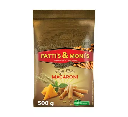 Fatti's & Moni's Wholewheat Macaroni High Fibre (20x500g)
