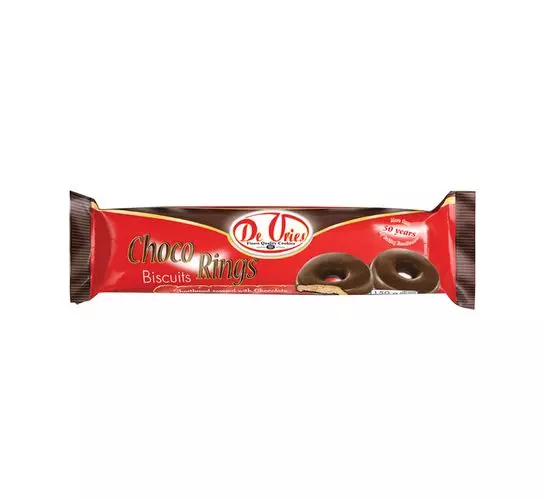 De Vries Dark Chocolate Rings Biscuits (12x150g) De Vries Dark Chocolate Rings Biscuits (12x150g)