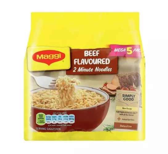 Maggi 2-Minute Instant Noodles Beef (12x5 x 73g)