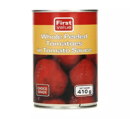 First Value Whole Peeled Tomato (12x410g) First Value Whole Peeled Tomato (12x410g)