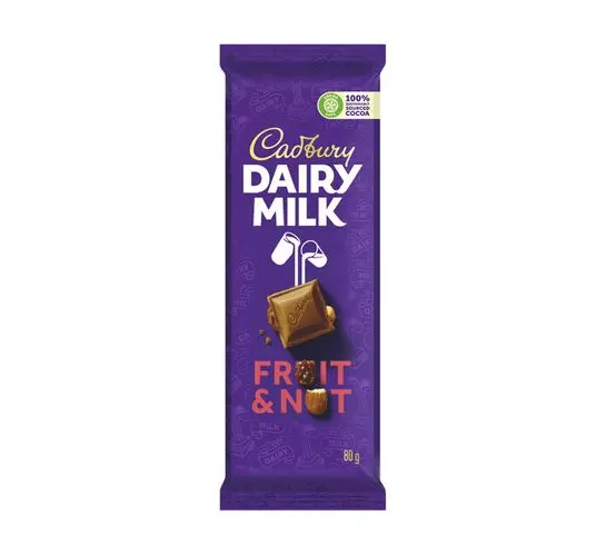 Cadbury Slabs Fruit&Nut (12x80g) Cadbury Slabs Fruit&Nut (12x80g)