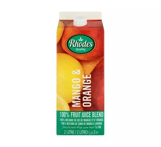 Rhodes 100% Fruit Juice Blend Mango & Orange (6x2L) Rhodes 100% Fruit Juice Blend Mango & Orange (6x2L)