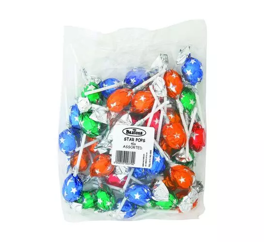 Baxtons Star Pops Lollies Assorted Flavours (1x40's)