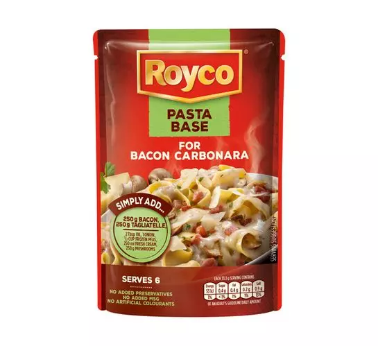 Royco Pasta Base Bacon Carbonari (12x200g) Royco Pasta Base Bacon Carbonari (12x200g)