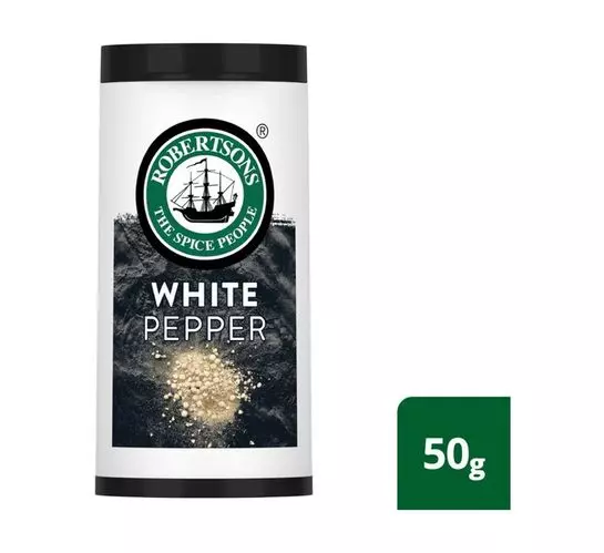 Robertsons White Pepper Cannister Cannister (4x10 x 50g)