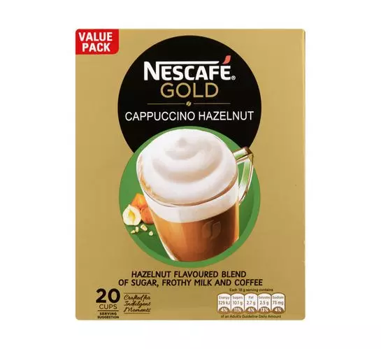 Nescafé Gold Cappuccino Coffee Hazelnut (20x18g) Nescafé Gold Cappuccino Coffee Hazelnut (20x18g)
