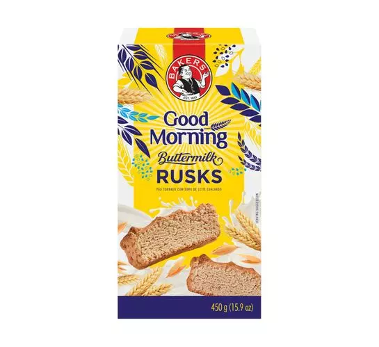 Bakers Good Morning Rusks Buttermilk (12x450g) Bakers Good Morning Rusks Buttermilk (12x450g)