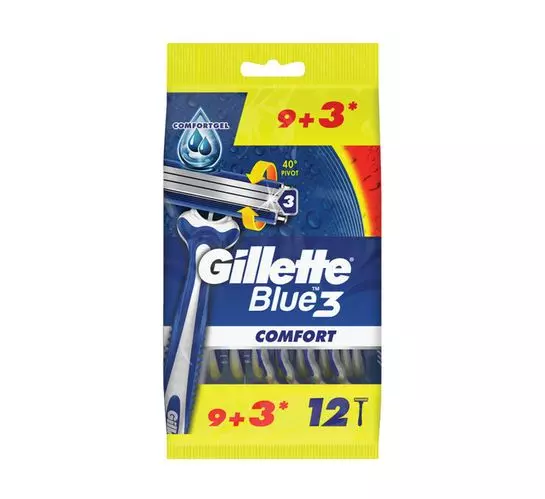 Gillette Blue 3 Comfort Razors (1 x 12's) Gillette Blue 3 Comfort Razors (1 x 12's)