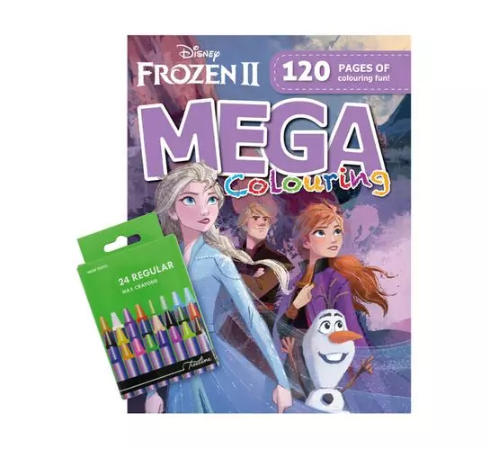 Disney Frozen Mega Book with 24 Crayons