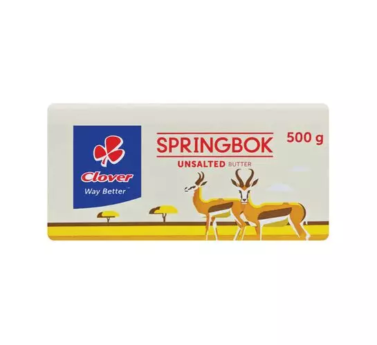 Clover Springbok Butter Unsalted (1x500ml) Clover Springbok Butter Unsalted (1x500ml)