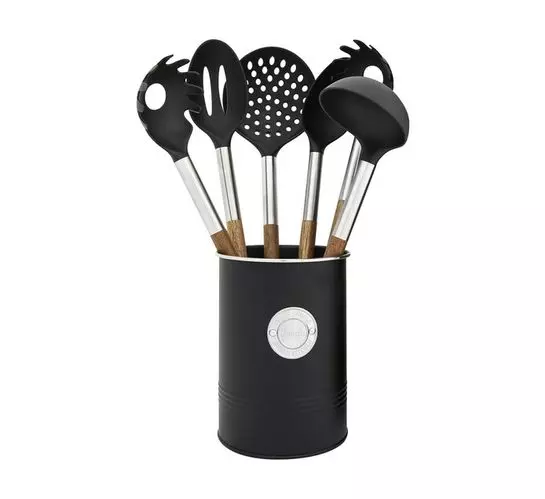 Excellent Houseware 7-Piece Bistro Kitchen Tools in Holder Set