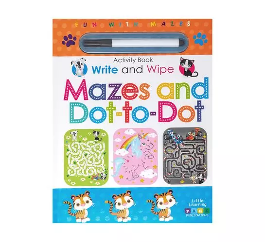 Write and Wipe Mazes and Dot-to-Dot