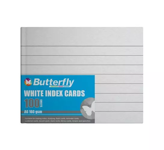 Butterfly A6 Index Cards (100 Sheet) Butterfly A6 Index Cards (100 Sheet)