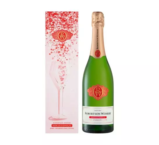 Robertson Non-Alcoholic Dry Pink Sparkling Wine (1x750ml)