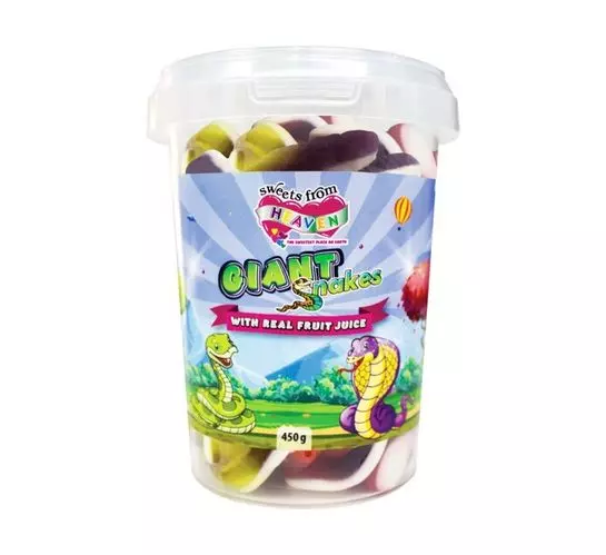 Sweets From Heaven Gums or Jellies Bucket Giant Snakes (450g)