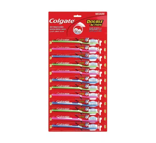 Colgate Double Action Toothbrushes Hang Cards (12 x 12's) Colgate Double Action Toothbrushes Hang Cards (12 x 12's)