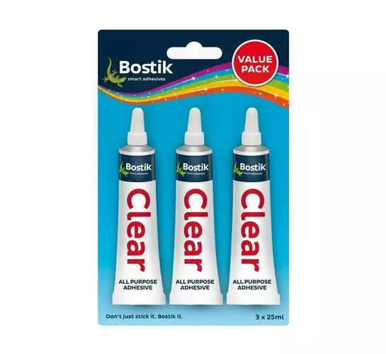 Bostik 3 x 25ml Clear Adhesive 3-Pack Bostik 3 x 25ml Clear Adhesive 3-Pack