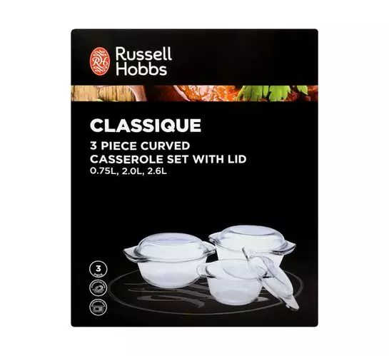 Russell Hobbs 3-Pack Round Casserole Set Russell Hobbs 3-Pack Round Casserole Set