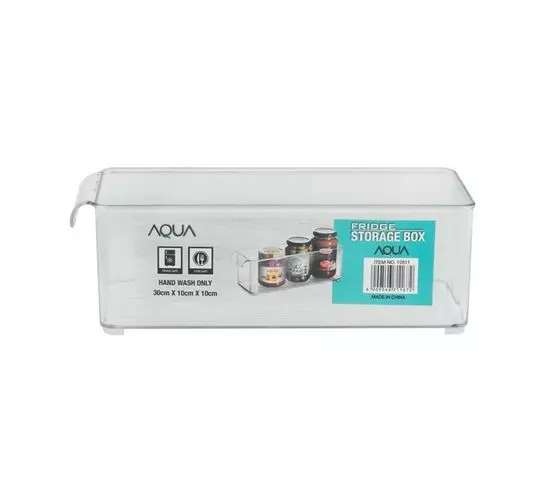 Aqua 30x10x10cm Acrylic Fridge Storage Box