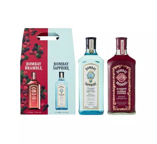 Bombay Sapphire and Bramble Gin Twin Pack (1 x 750ml) Bombay Sapphire and Bramble Gin Twin Pack (1 x 750ml)