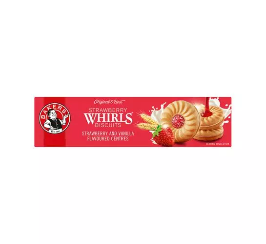 Bakers Strawberry Whirl Biscuits (1x200g) Bakers Strawberry Whirl Biscuits (1x200g)