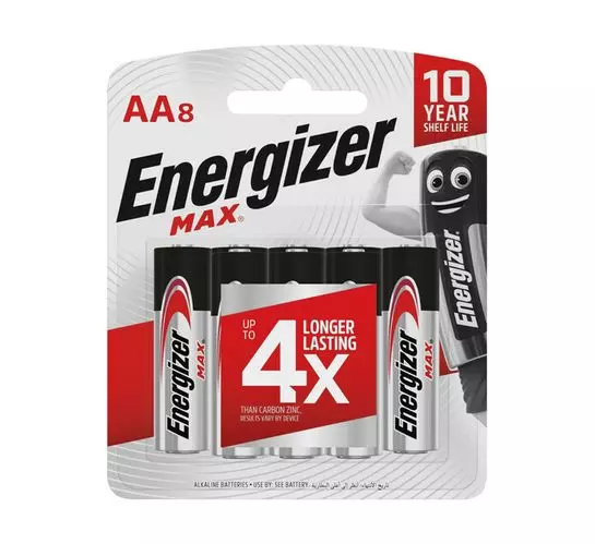 Energizer Max AA Alkaline Batteries 8-Pack