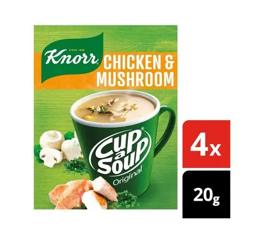 Knorr Cup A Soup Regular Chicken & Mushroom (4x10)
