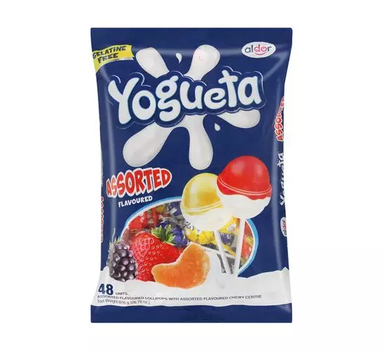 Yogueta Lollipops Assorted (1x48's) Yogueta Lollipops Assorted (1x48's)