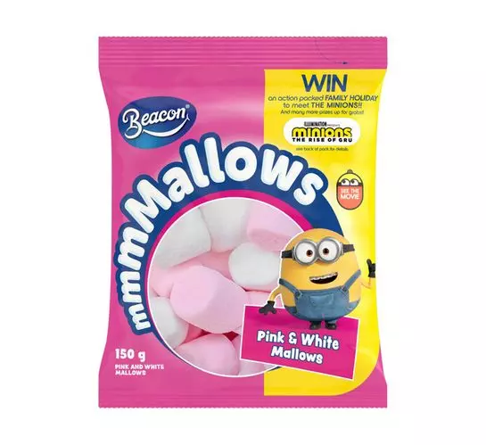 Beacon Mallows Pink & White (1x150g) Beacon Mallows Pink & White (1x150g)