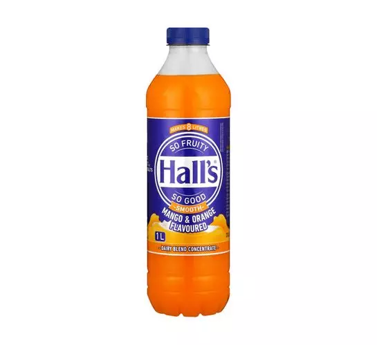 Halls Fruit Blend Orange & Mango (1x1L)