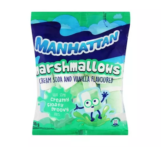 Manhattan Mallows Cream Soda And Vanilla (24x150g) Manhattan Mallows Cream Soda And Vanilla (24x150g)