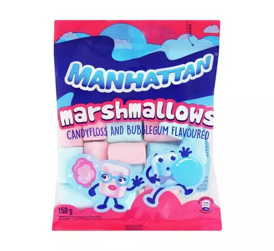 Manhattan Marshmallows Candyfloss and Bubblegum (1x150g) Manhattan Marshmallows Candyfloss and Bubblegum (1x150g)