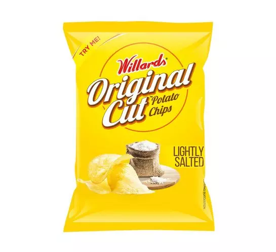 Willards Straight Cut Potato Chips Light Salted (18x125g) Willards Straight Cut Potato Chips Light Salted (18x125g)