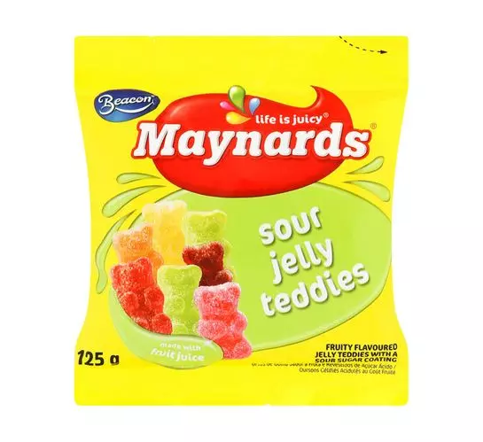 Beacon Gums & Jellies Sour Teddies (24x125g) Beacon Gums & Jellies Sour Teddies (24x125g)
