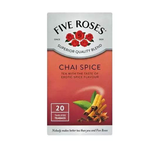 Five Roses Flavoured Tea Chai Spice (1x20's) Five Roses Flavoured Tea Chai Spice (1x20's)