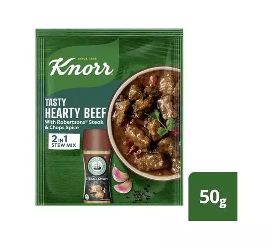 Knorr Tasty Packet Soup Hart Bf W/Stk&Chop (6x10)