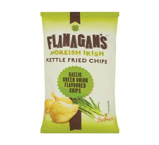 Flanagan's Potato Chips Green Onion (18x125G) Flanagan's Potato Chips Green Onion (18x125G)